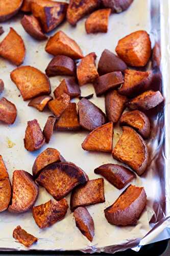 Cinnamon Maple Roasted Sweet Potatoes