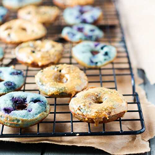 Wild Blueberry Mini Donuts (Dairy Free, Gluten Free)
