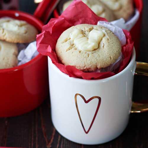Flourless Cream Cheese Frosted Thumbprint Cookies