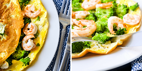 Shrimp & Broccoli Omelet