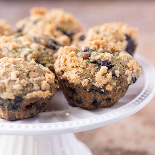 Whole Wheat Blueberry Zucchini Muffins
