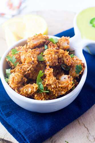 Baked Coconut Shrimp with Spicy Mango Dipping Sauce