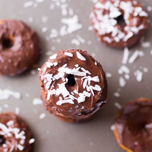Chocolate Glazed Mini Paleo Donuts