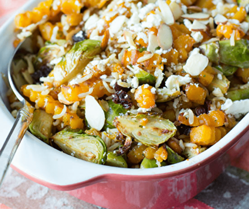 Oven Roasted Butternut Squash & Brussel Sprout Salad