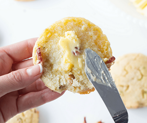 Bacon & Chive Easy Drop Biscuits - Paleo, Low Carb