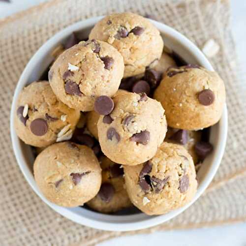 Chocolate Chip Cookie Dough Protein Balls