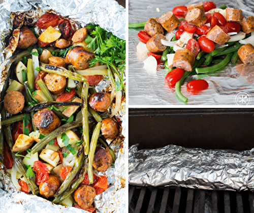 Sausage & Veggie Foil Packets