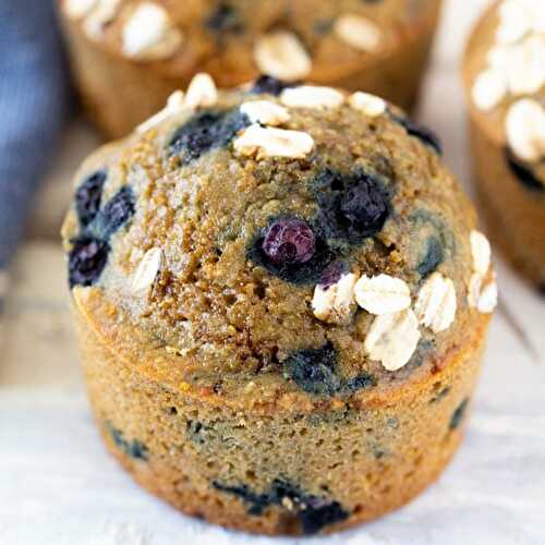 Oat Flour Blueberry Muffins