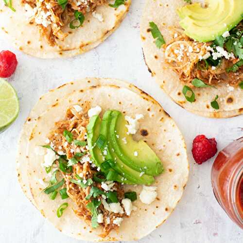 Raspberry Chipotle Chicken Tacos