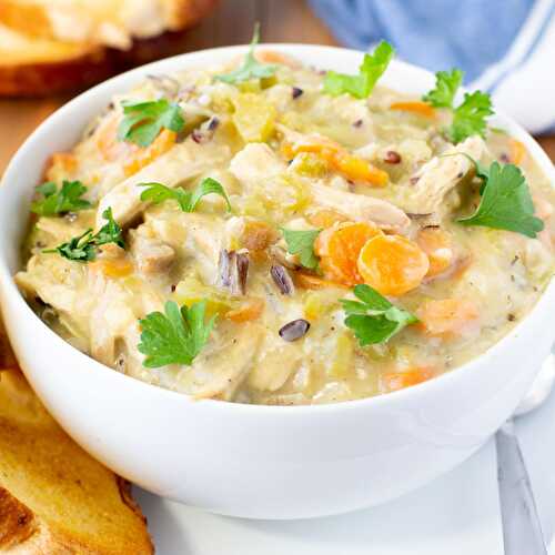 Healthy Leftover Turkey And Wild Rice Soup