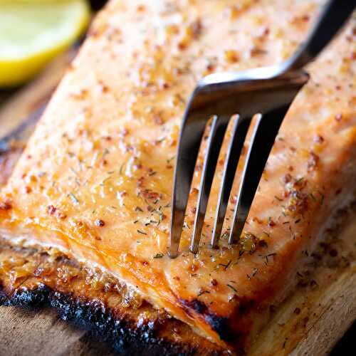 Honey Dijon Cedar Plank Salmon (On the Grill)