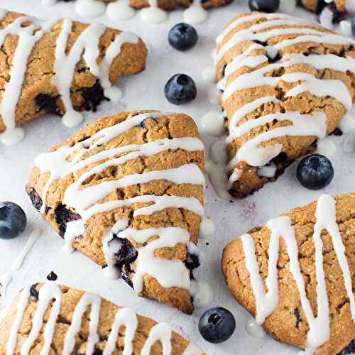 Blueberry Oat Flour Scones