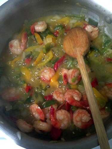 Chile Verde Shrimp Saute - 20 Minute Super Easy Dinner