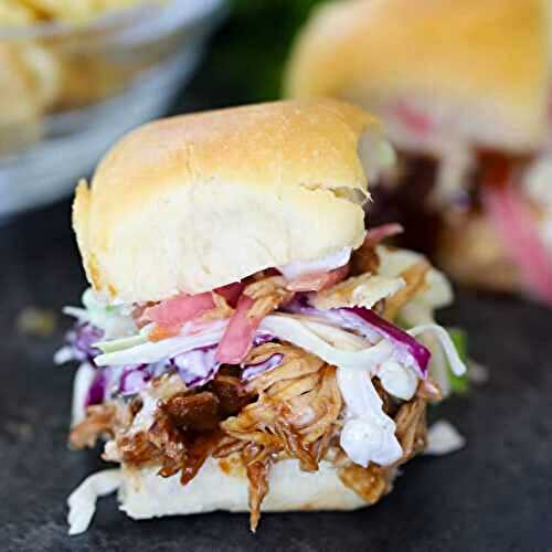 Slow Cooker BBQ Chicken Sliders