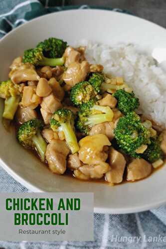 Chinese chicken and broccoli in brown sauce