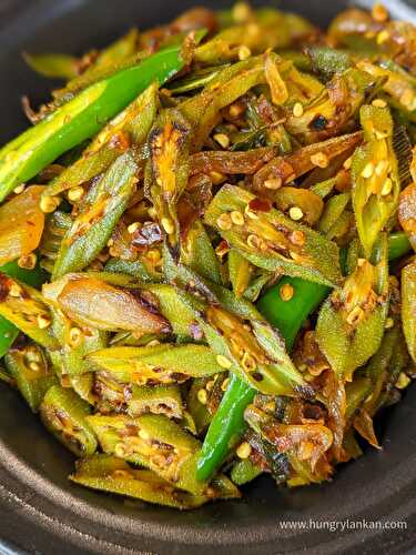Easy Stir-fried okra (Vegan)