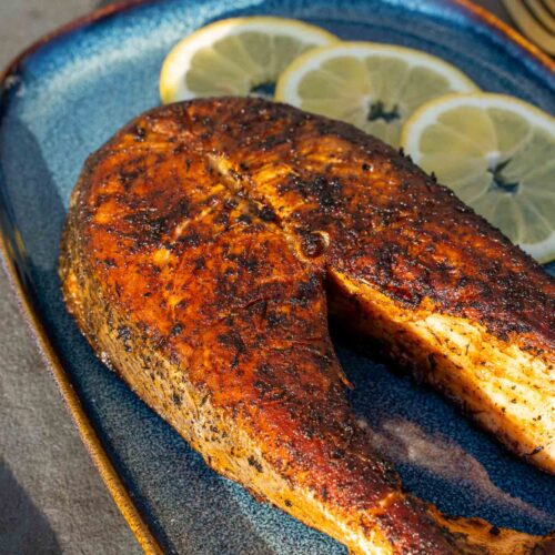 Pan Seared Salmon Steak