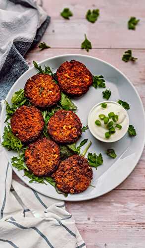 AIR FRIED ZUCCHINI FRITTERS WITH RED LENTILS - iKarolina