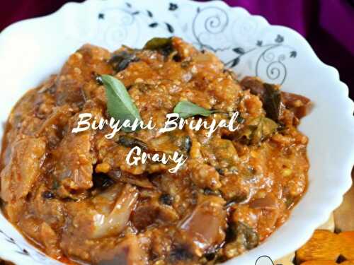 Briyani Brinjal Gravy Recipe