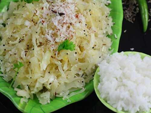 Cabbage Poriyal Recipe