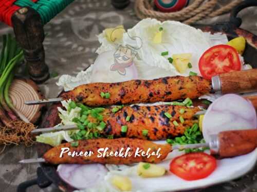 Paneer Seekh Kebab Recipe/ Mughlai Paneer Seekh Kebab