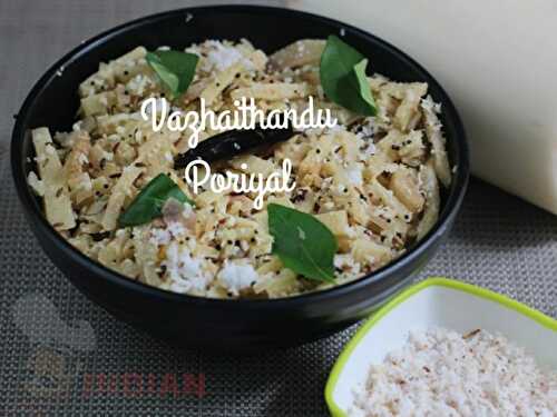 Vazhaithandu Poriyal Recipe