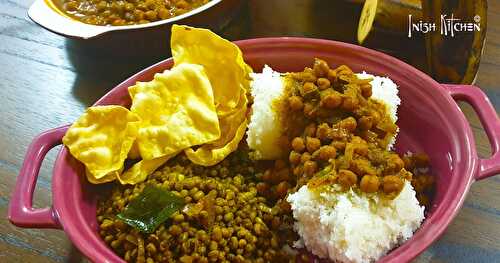 VARTHA-ARACHA KADLA CURRY / BLACK CHICKPEA IN ROASTED COCONUT PASTE - Kerala recipe
