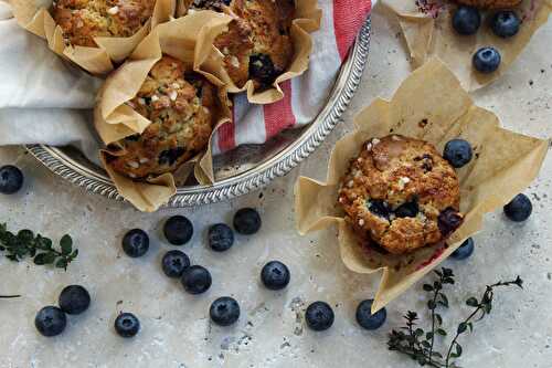 Blueberry and thyme muffins