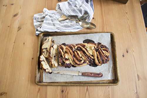 Chocolate plaited scone