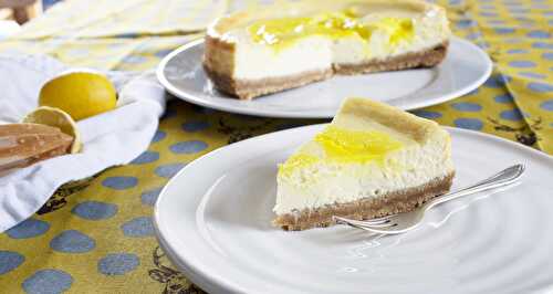 Limoncello and lemon curd baked cheesecake