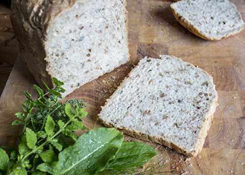 Malt grain and multi seed tin sandwich loaf