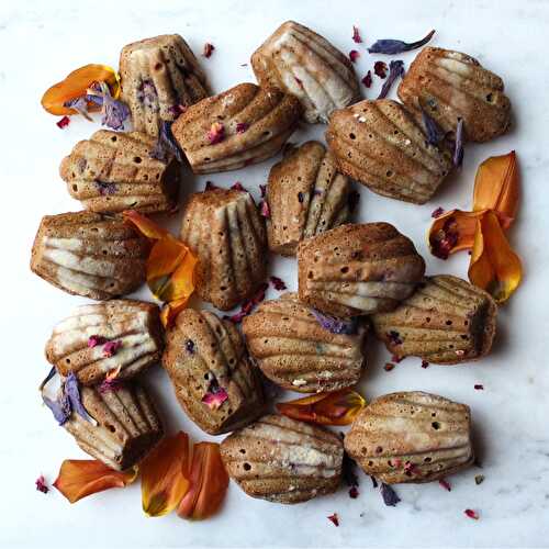 Raspberry and browned butter Madeleines