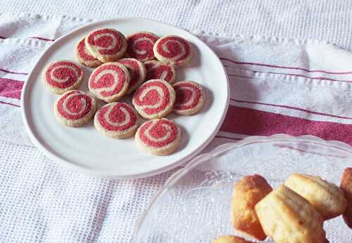 Raspberry swirl pinwheel biscuits