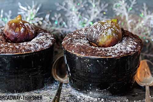 Dark Chocolate & Coffee Figgy Pudding Cakes