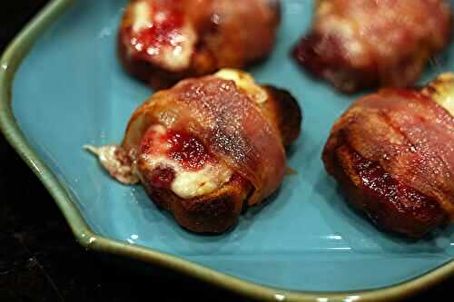 Bacon Wrapped Brie on Baguette