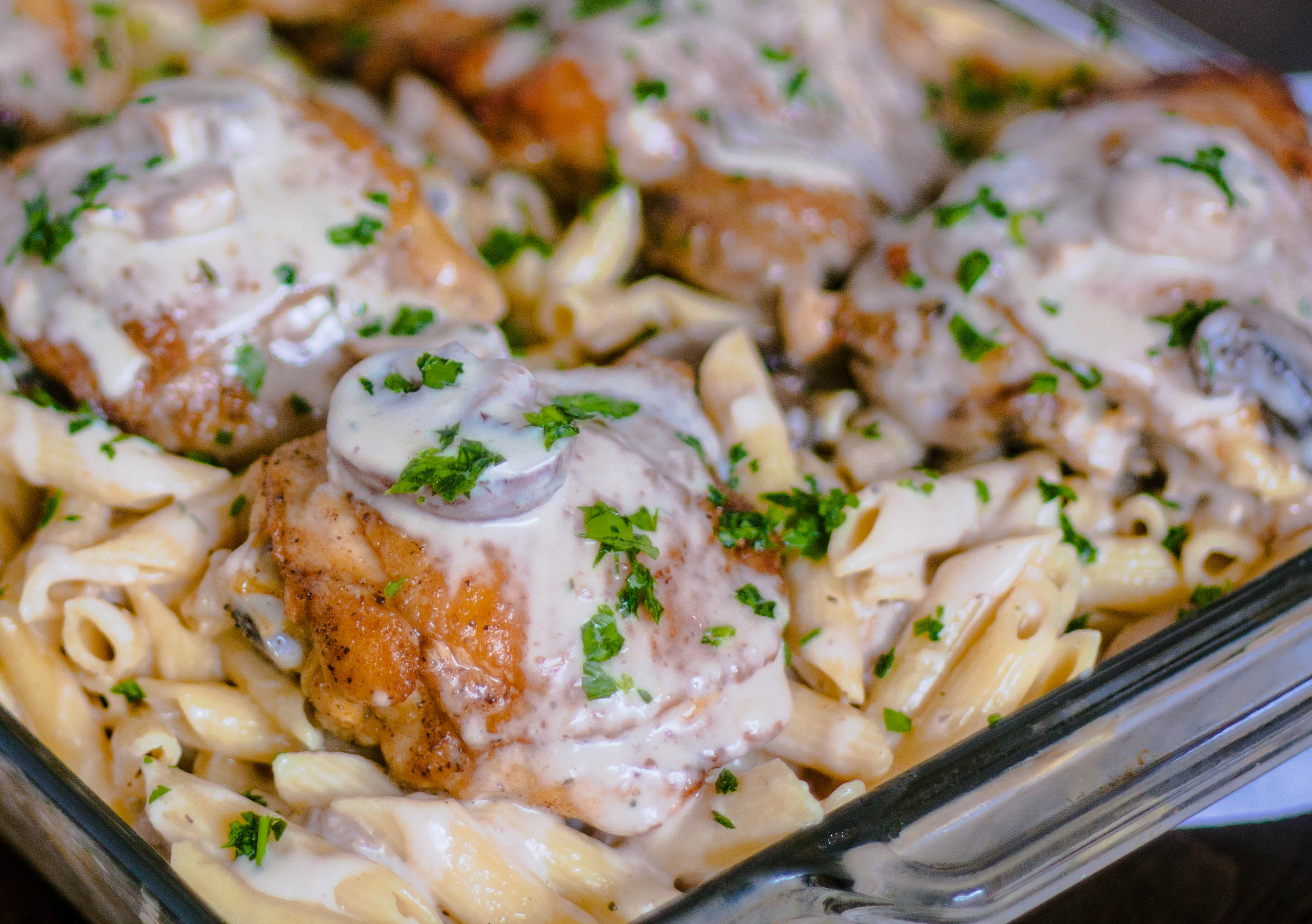 Chicken with Creamy Mushroom Brie Sauce