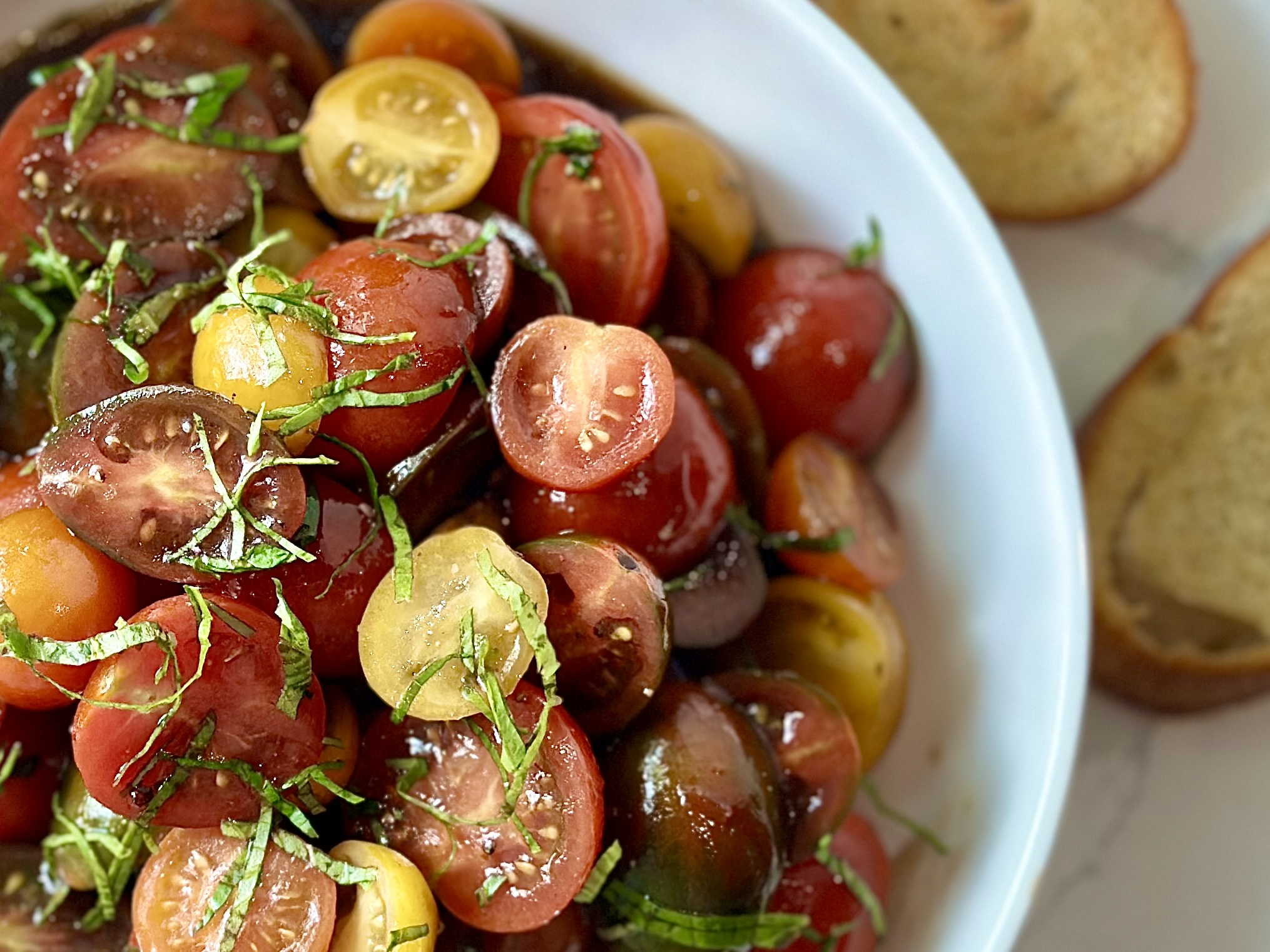 Easy Fresh Tomato Salad with Aged Balsamic Dressing