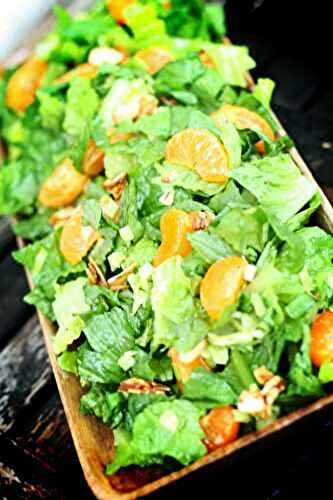 Green Salad with Mandarin Oranges & Candied Almonds