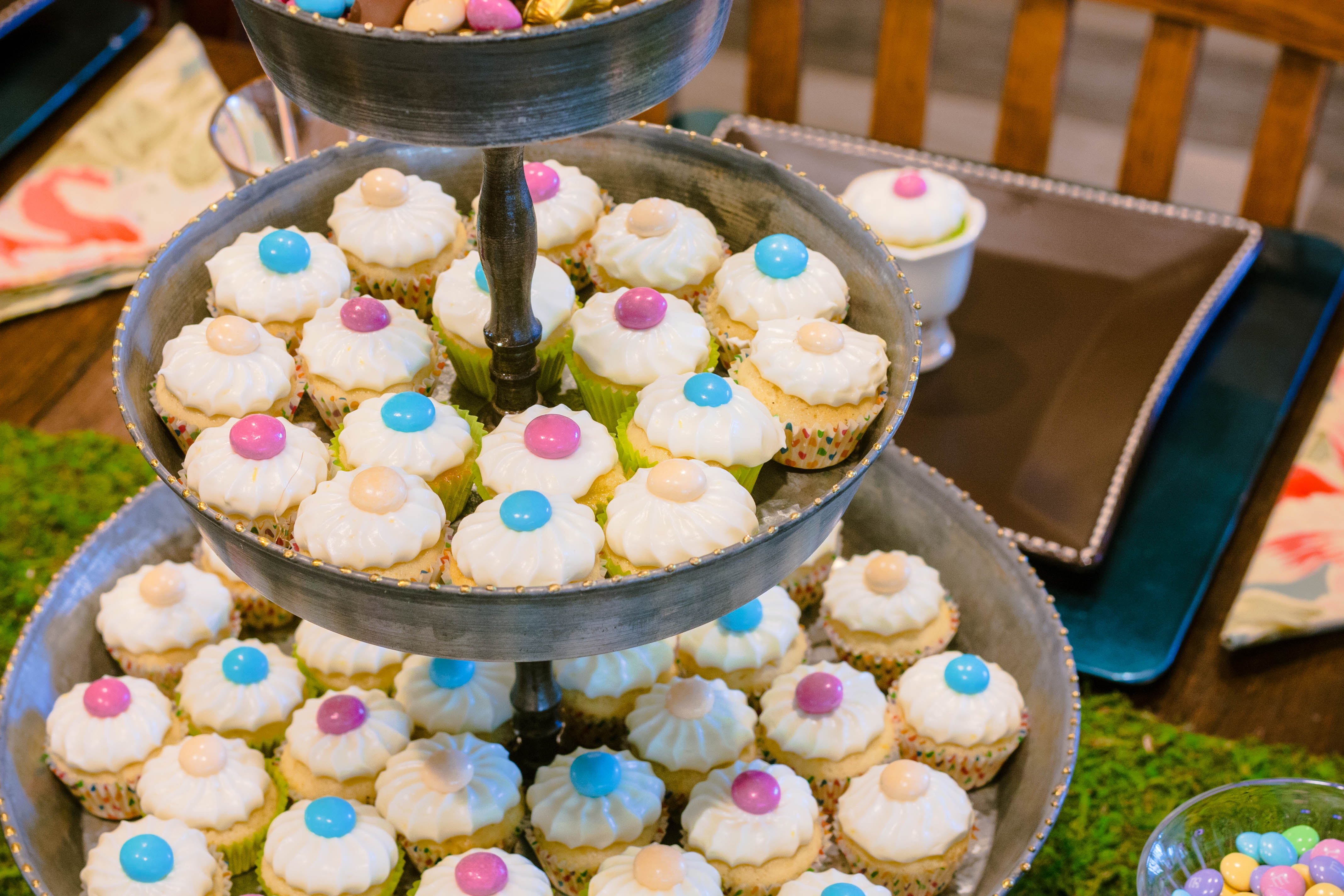 Lemon Mini Muffins with M&M's® Easter Sundae