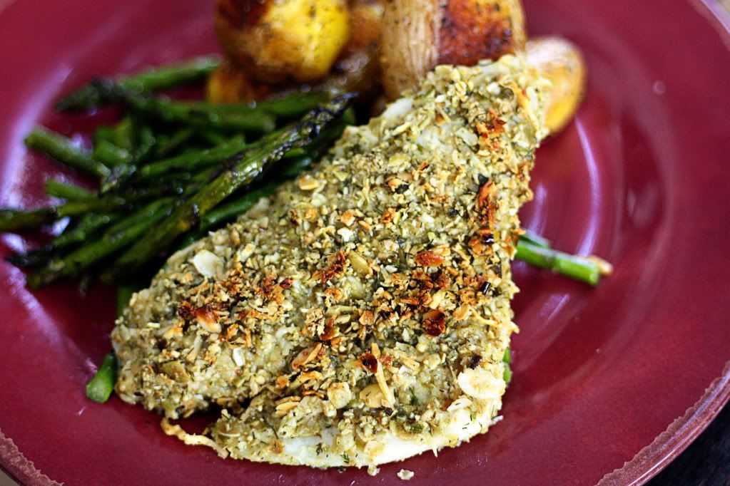 Pumpkin Seed Crusted Tilapia