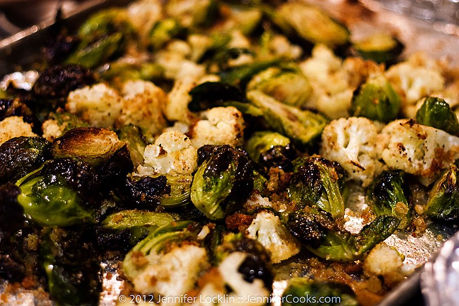 Roasted Brussels Sprouts & Cauliflower