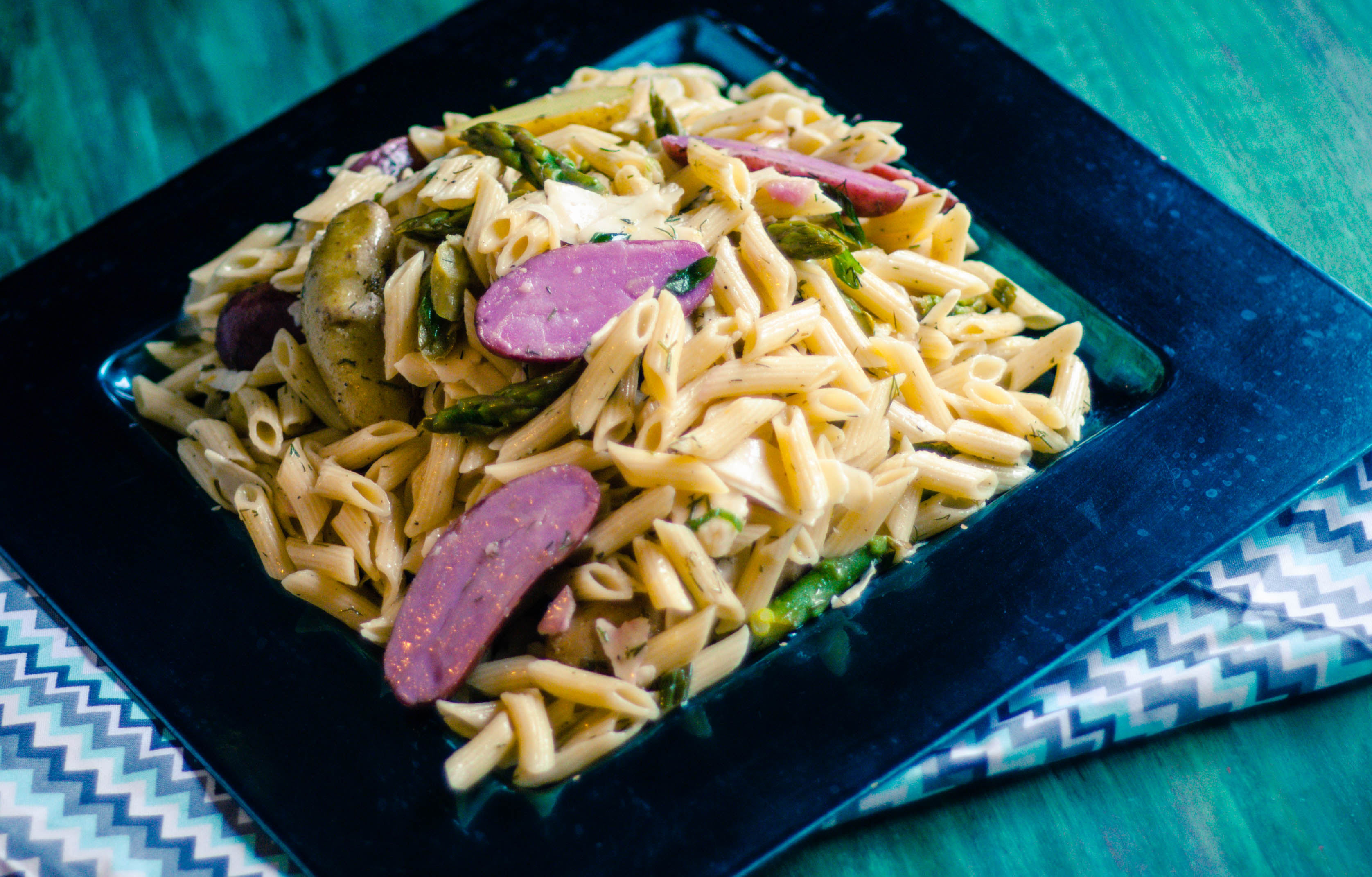 Spring Pasta Salad with Penne, Fingerling Potatoes and Dill
