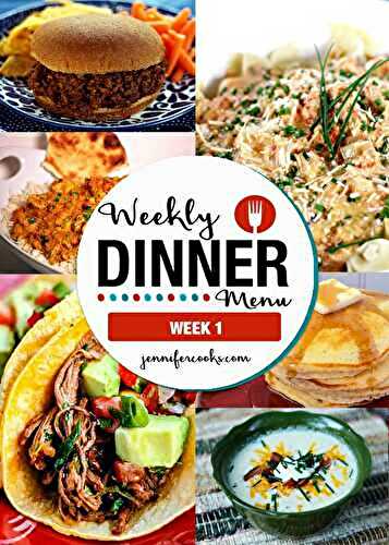 Weekly Dinner Menu: Week 1