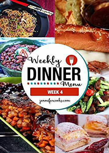 Weekly Dinner Menu: Week 4