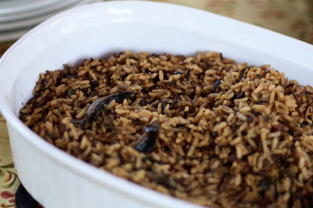 Wild Rice with Bacon, Mushrooms & Green Onions