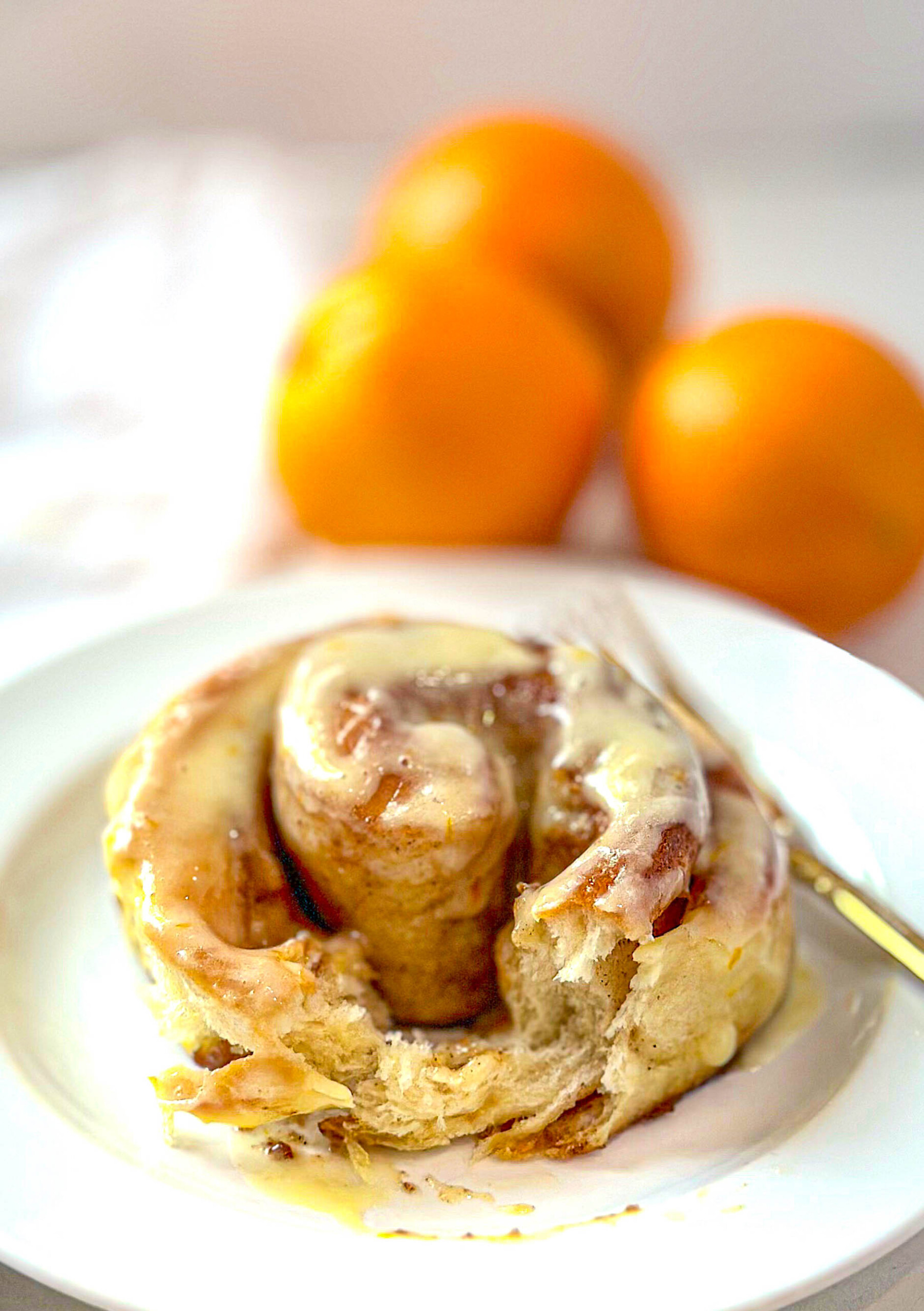 Homemade Orange Cinnamon Rolls with Orange Icing