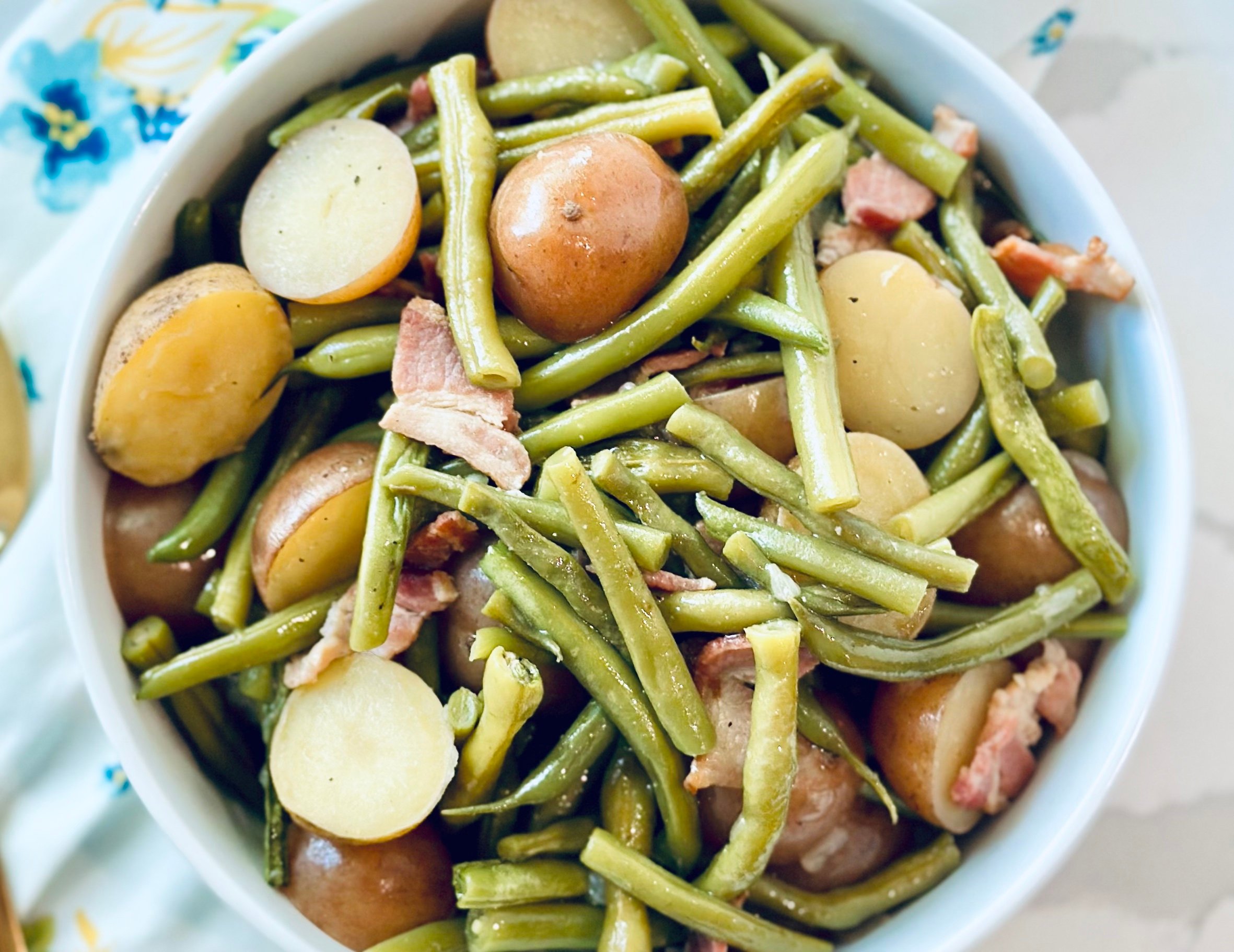 Southern Style Green Beans and New Potatoes