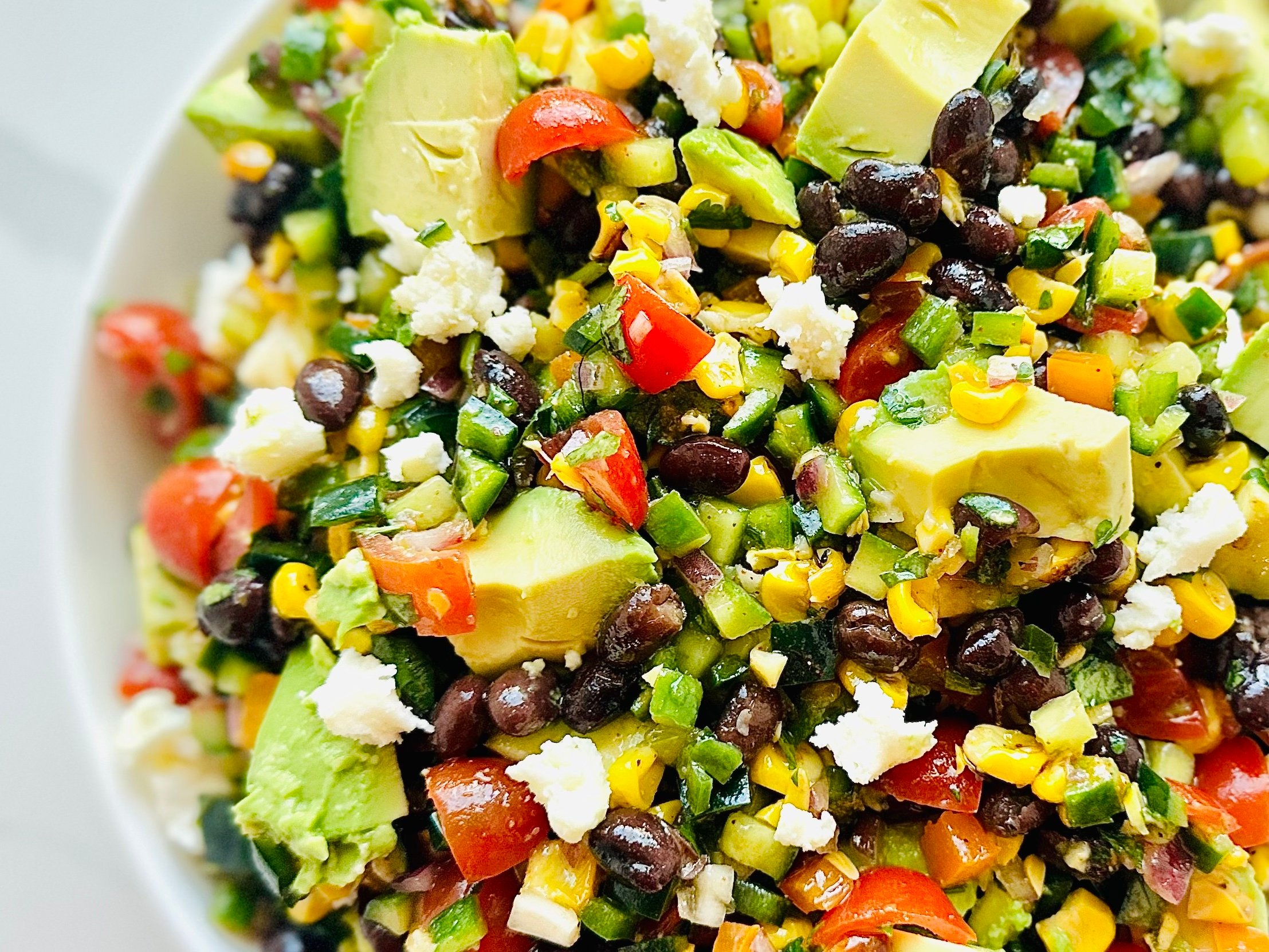 Easy Mexican Chopped Salad with Honey Lime Vinaigrette