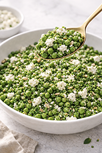 Spring Pea Salad with Feta, Mint and Chives