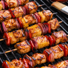 Grilled Hawaiian Chicken Skewers (Huli-Huli Chicken Kebabs)